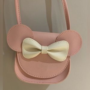 NWOT Girls Pink Cream Mini Ears and Bow Purse